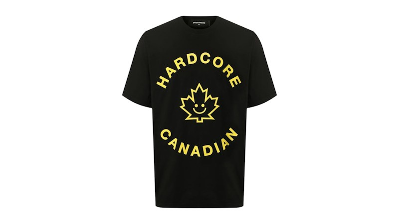 Dsquared2 Hardcore Canadian Maple Leaf T-Shirt Black