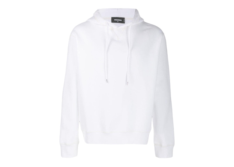 Pre-owned Dsquared2 Men's Dsqua2 Dsqua 2 Icon Hoodiein White/red