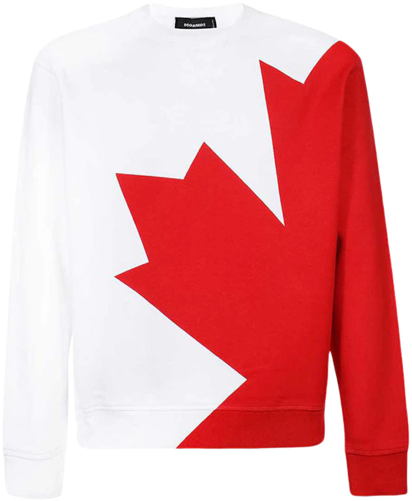 Mega Leaf Sweatshirt White/Red - US