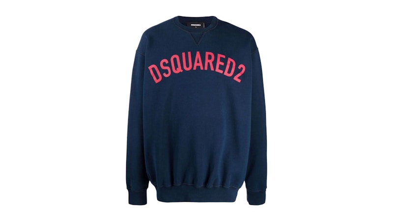 Dsquared2 Printed Logo Large Pockets Hoodie Black