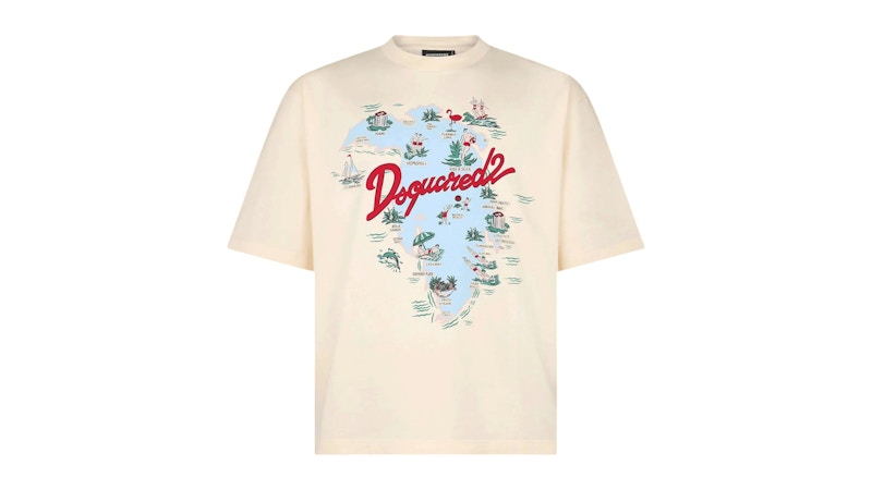 デットストック品【DSQUARED2】S71GD0408　美少女　Tシャツ　L Dsquared2 S71GD1643 Loose Fit Tee Beige Men's - SS26 - US