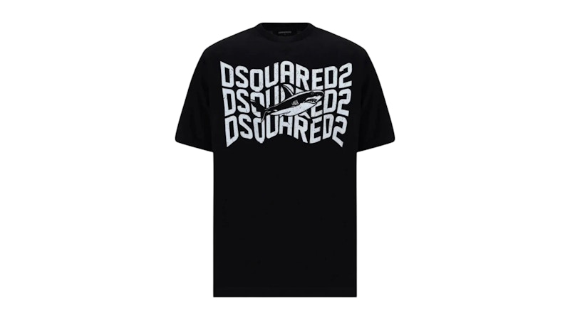 Dsquared2 Shark Design T-Shirt Black