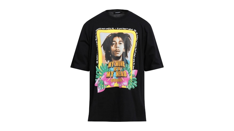 Pre-owned Dsquared2 Men's Skater Fit Home Is In My Head Logo T-shirt In Black