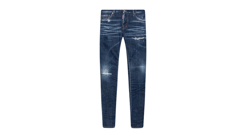 Dsquared2 Slim Jean Distressed Dark Jeans Blue