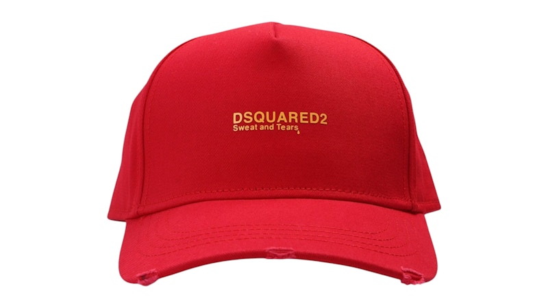 Dsquared2 Sweat And Tears Logo Red Cap Red
