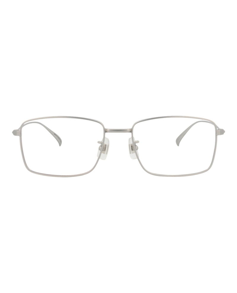Pre-owned Dunhill Men's  Squareframe Titanium Optical Frames In Silver Silver Transparent (du0006o/30009683/003