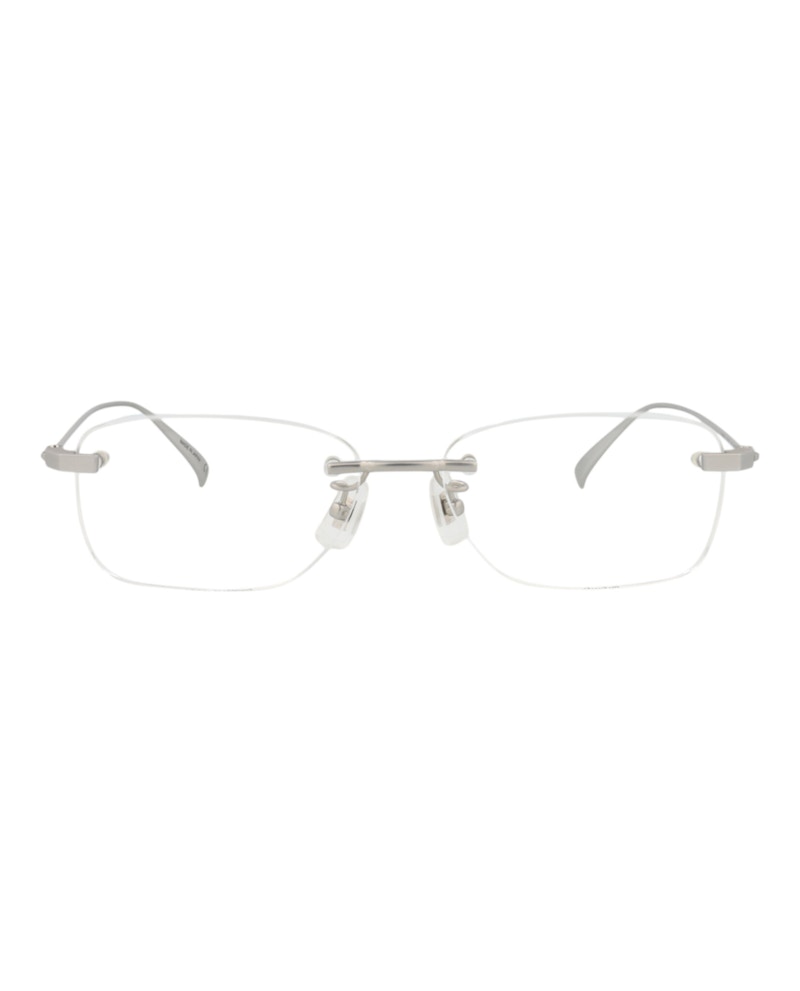 Pre-owned Dunhill Men's  Squareframe Titanium Optical Frames In Silver Silver Transparent (du0010oj/30009695/00