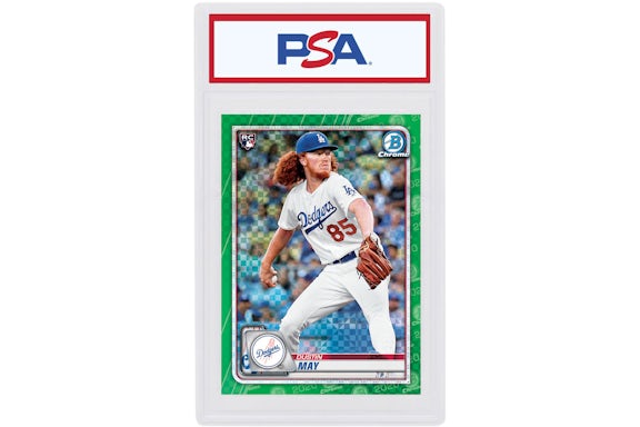 Dustin May 2020 Bowman Chrome X Rookie Green X-Fractor /31 #96 (PSA or BGS Graded)