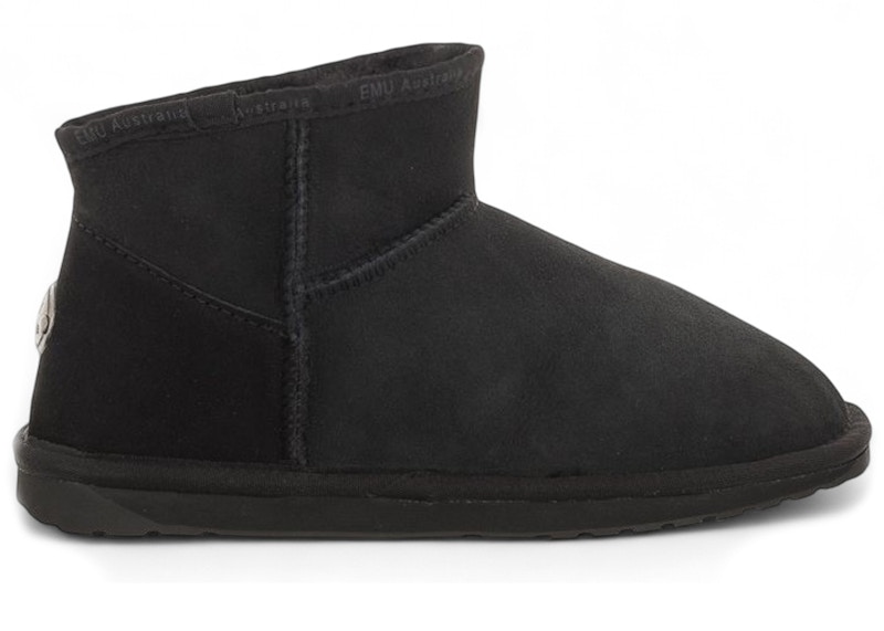 Pre-owned Emu Australia Women's Platinum Slim Darling Boot Sneakers In Black