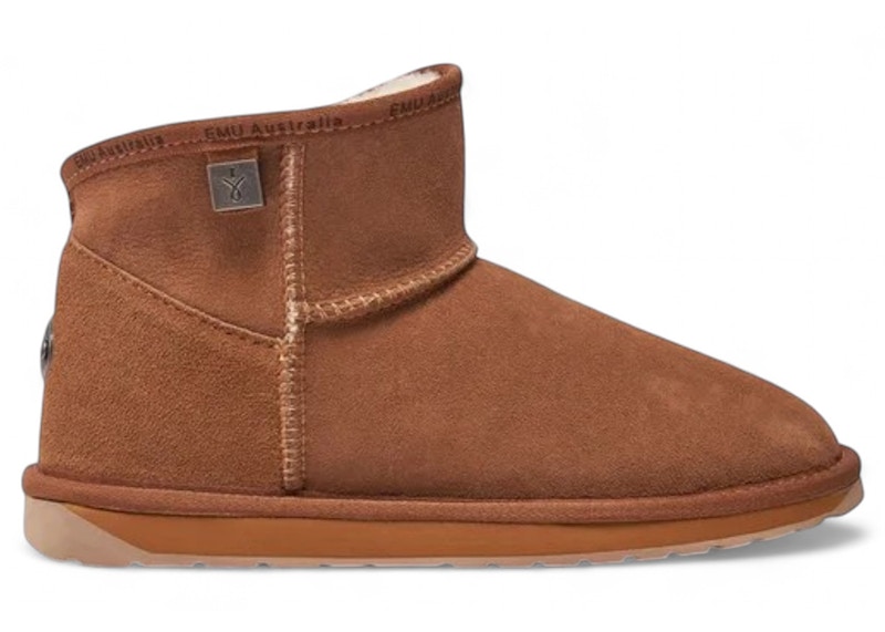Pre-owned Emu Australia Women's Platinum Slim Darling Boot Sneakers In Chestnut In Brown