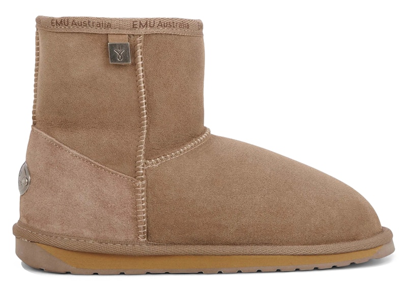 Pre-owned Emu Australia Platinum Stinger Slim Mini Boot (women's) Sneakers In Mushroom In Brown