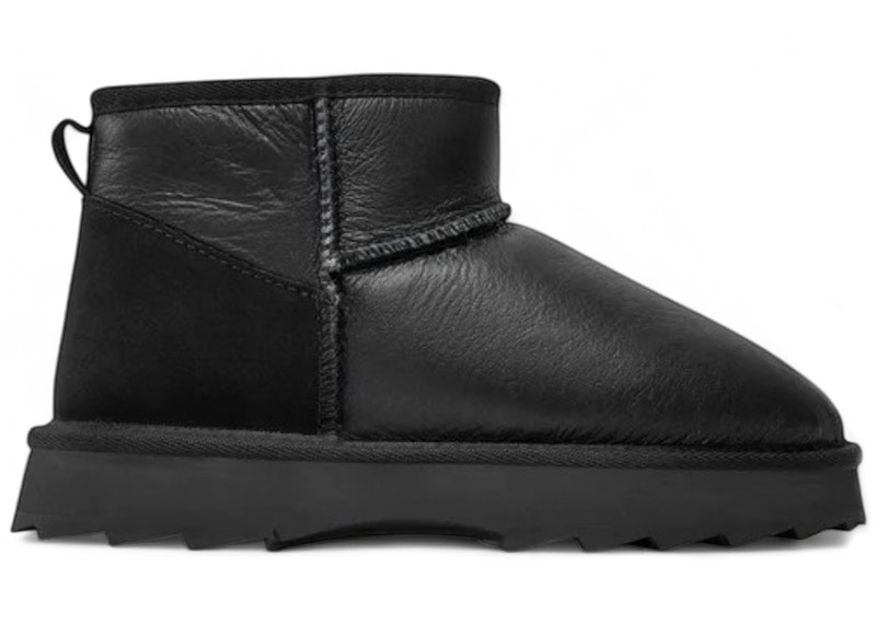 Pre-owned Emu Australia Women's Sharky Micro Town Boot Sneakers In Black