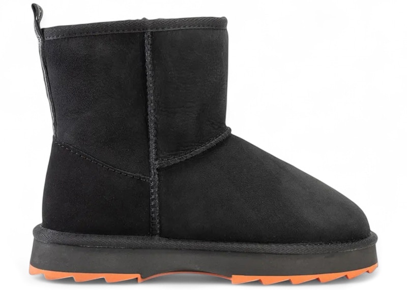 Pre-owned Emu Australia Women's Sharky Mini Boot Sneakers In Black Crimson