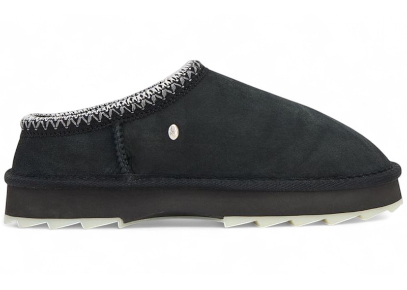 Pre-owned Emu Australia Women's Sharky Scuff Slipper Sneakers In Black