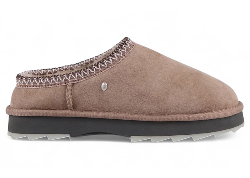 Pre-owned Emu Australia Women's  Sharky Scuff Slipper Sneakers In Mushroom In Brown