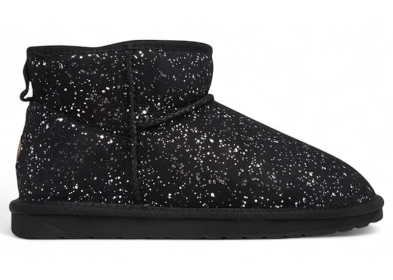 Pre-owned Emu Australia Women's Stinger Micro Boot Milkyway Sneakers In Black