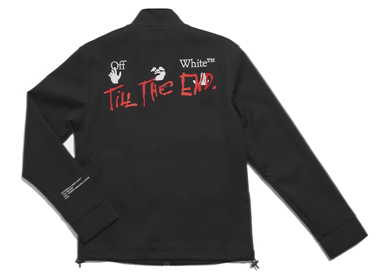 END. x Off-White Till The End Track Jacket Black/Red/White Men's