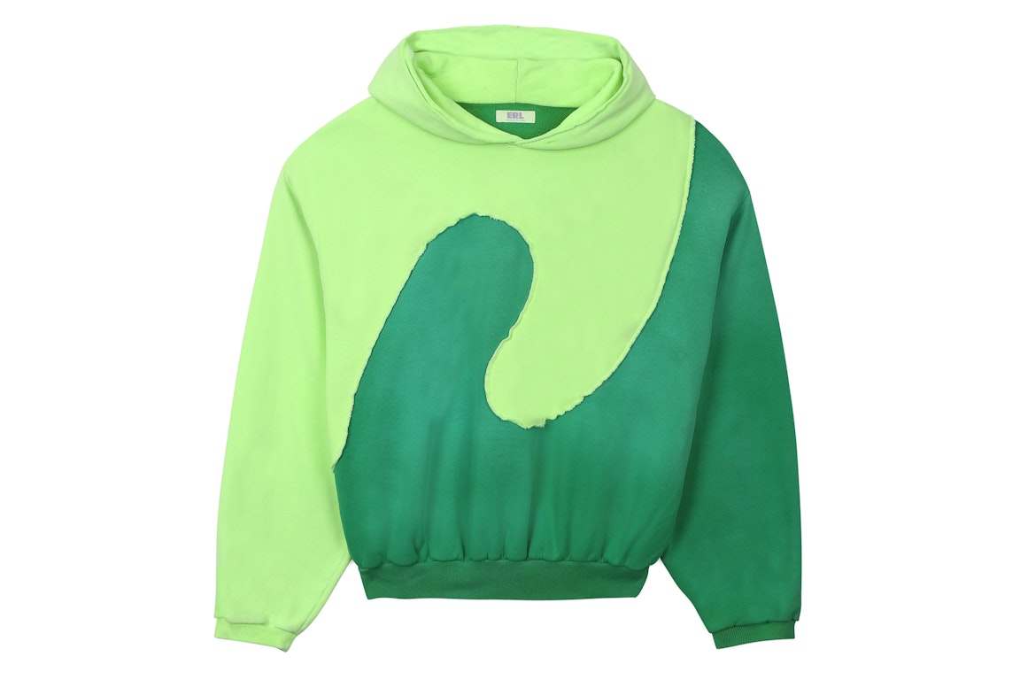 Pre-owned Erl Spiral Hoodie Green
