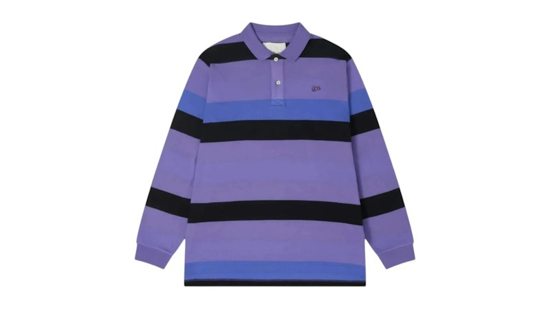 ERL Striped Rugby Long Sleeve Top Purple
