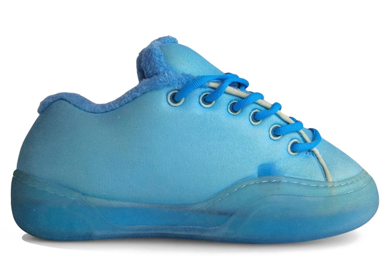 Pre-owned Erl Men's  Vamps Skate Sneakers In Electric Blue