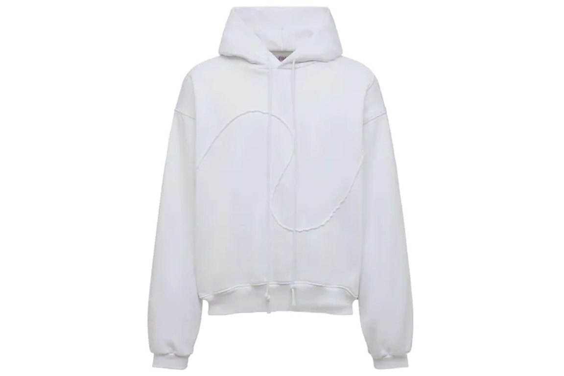 Pre-owned Erl Wave Hoodie White