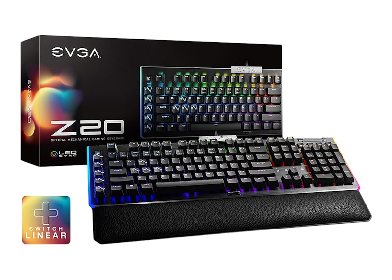 EVGA Z20 Wired RBG Linear Mechanical Gaming Keyboard 811-W1
