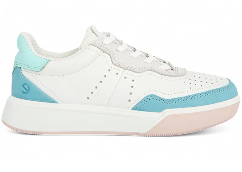 Pre-owned Ecco Street Court (women's) Sneakers In White/blue In Multi