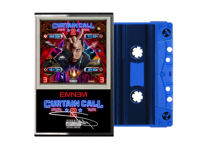 Eminem Curtain Call 2 (Signed, Edition of 313) Cassette Blue