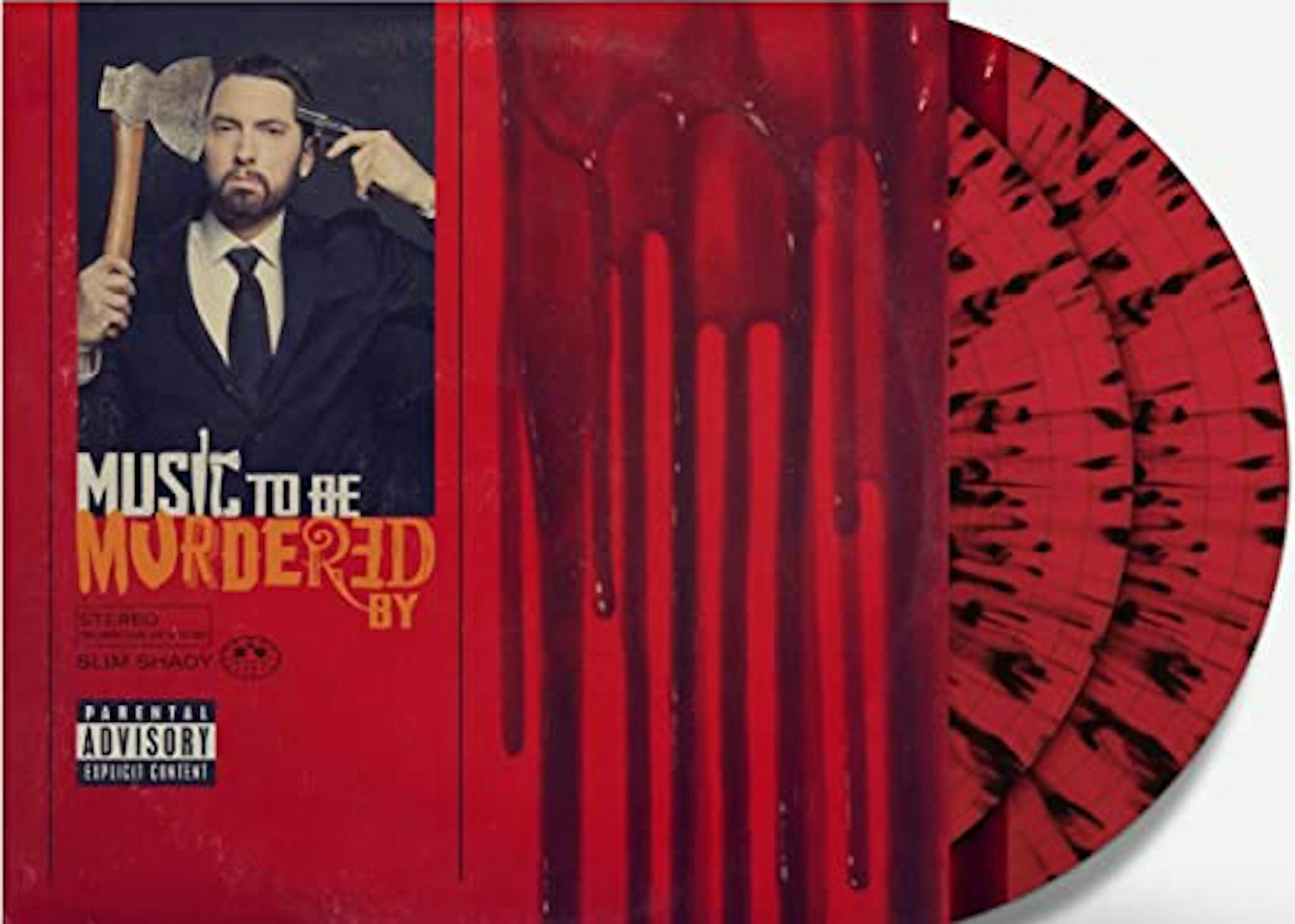 Eminem Music To Be Murdered By Limited Edition Red With Black Splatter 2XLP Vinyl Red Eminem Music To Be Murdered By Limited Edition Red With Black Splatter 2XLP Vinyl Red