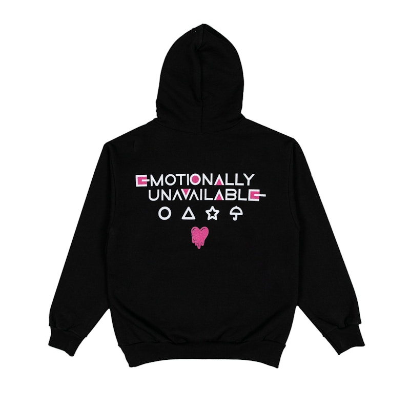 Pre-owned Emotionally Unavailable Men's X Squid Games Dalgona Candy Hoodie In Black
