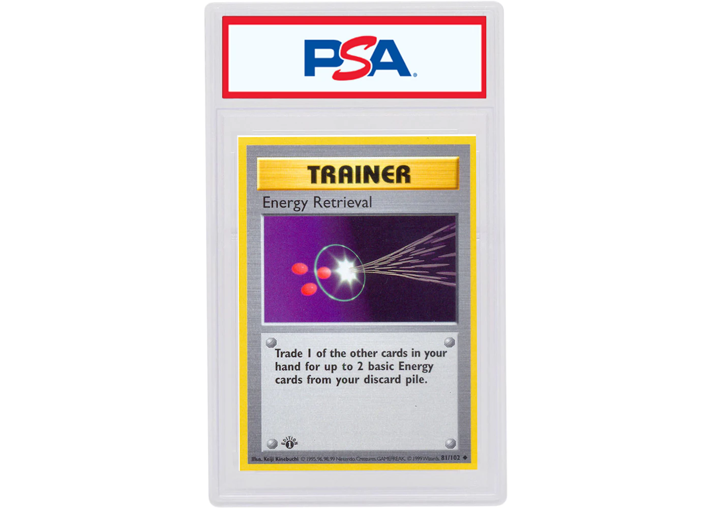 Energy Retrieval 1999 Pokemon TCG Base Set 1st Edition #81/102 (PSA or BGS Graded) - 1999 - US Energy Retrieval 1999 Pokemon TCG Base Set 1st Edition #81/102 (PSA or BGS Graded) - 1999 - US