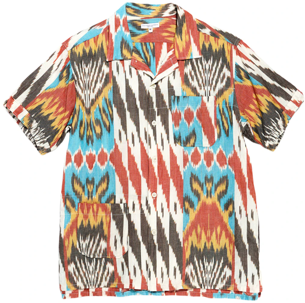 Engineered Garments Cotton Ikat Camp Shirt Multicolor Men's - SS22 - US
