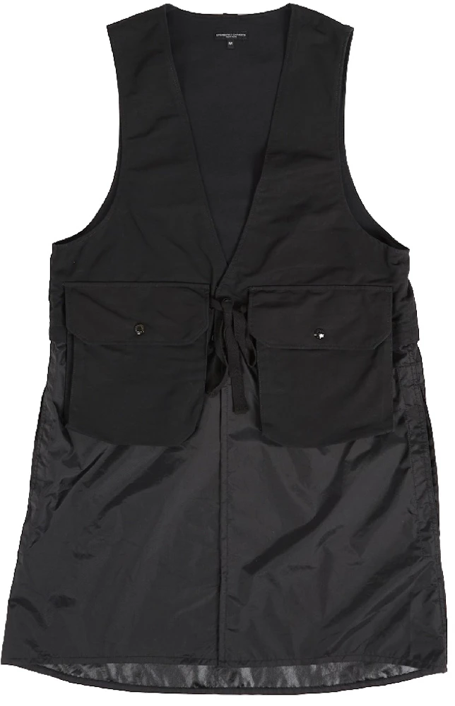 Engineered Garments Double Cloth Long Fowl Vest Black Men's - SS21 - US