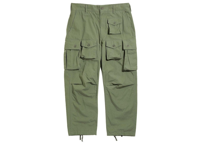 Engineered Garments FA Ripstop Cotton Pant Olive Men's - SS21 - US