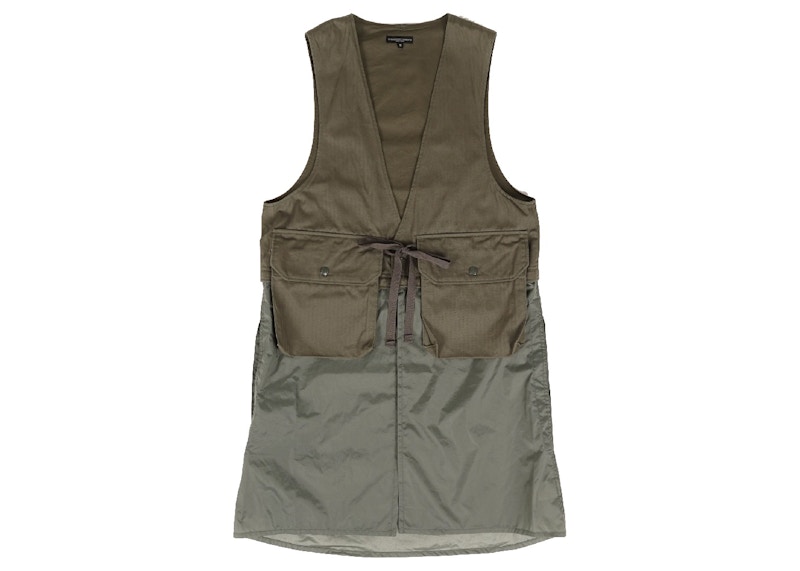 Engineered Garments Long Fowl Vest Olive - SS21 Men's - US