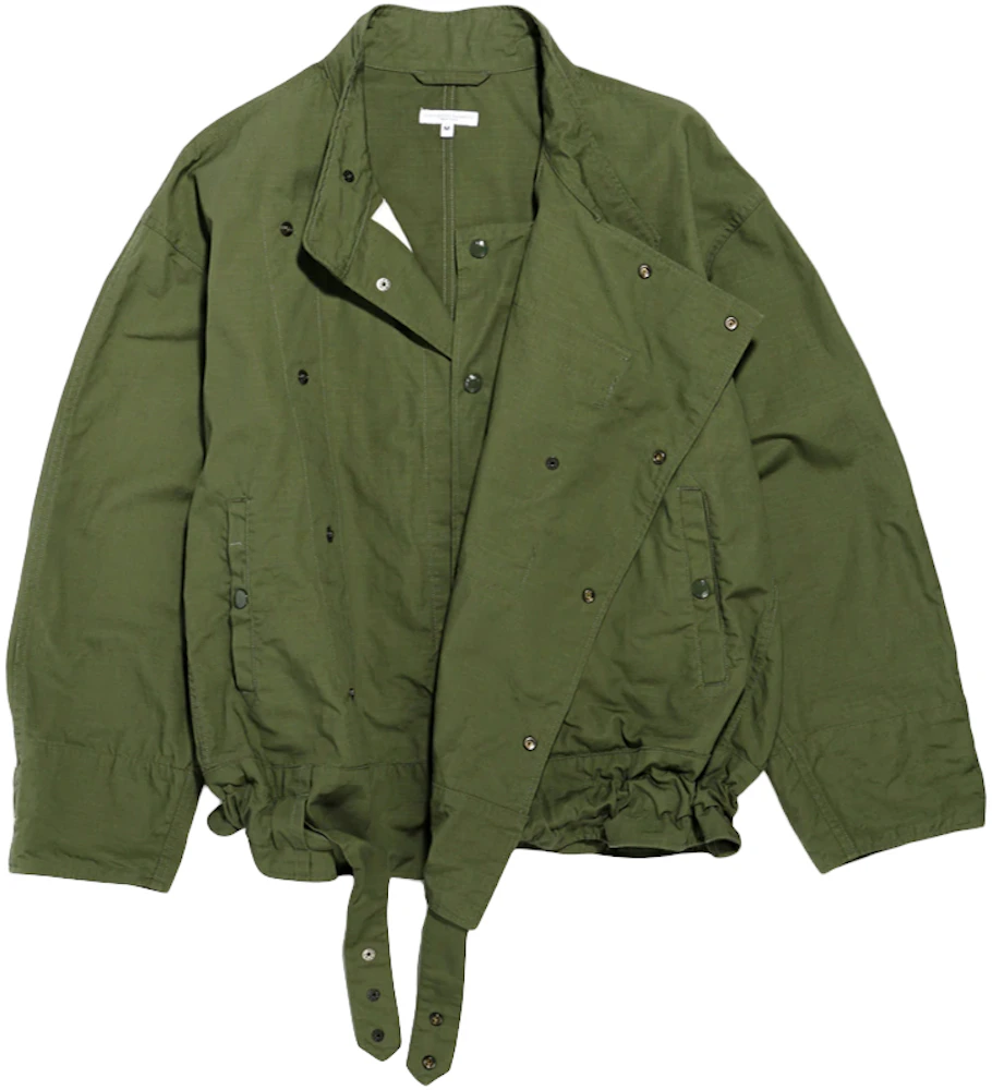 Engineered Garments Moto Cotton Ripstop Jacket Olive Men's - SS22 - US