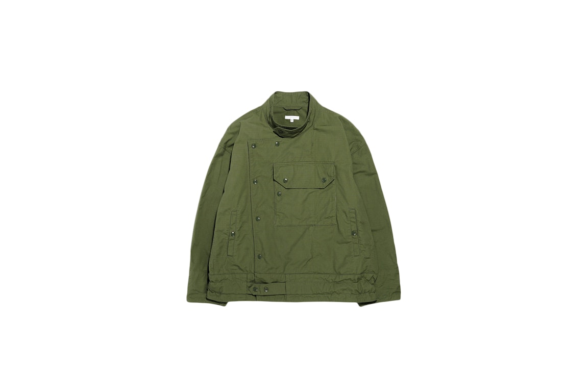 Pre-owned Engineered Garments Moto Cotton Ripstop Jacket Olive