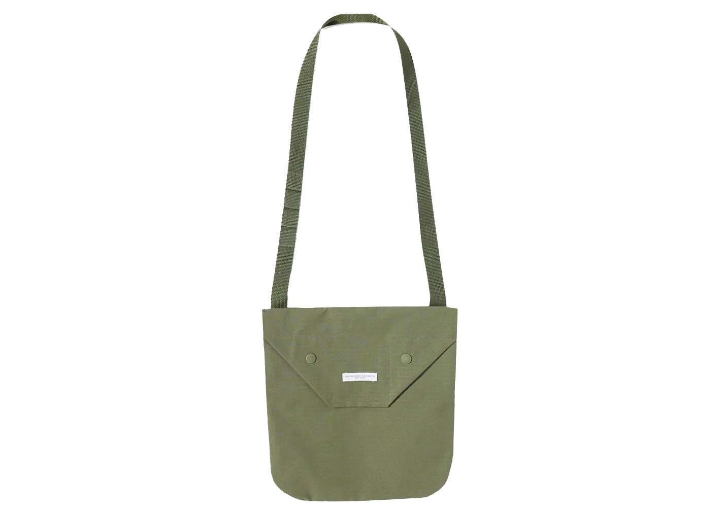 Engineered Garments Shoulder Pouch Olive Twill in Cotton/Polyester