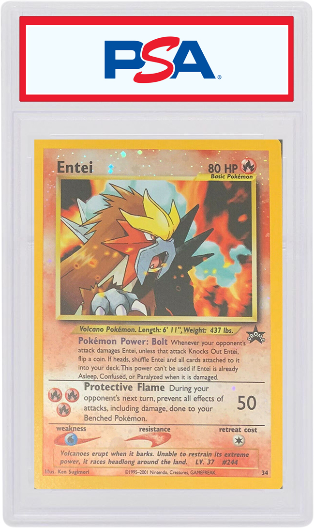 Entei 2001 Pokemon TCG 3 Movie Promo Reverse Holo #34 - 2001 - US