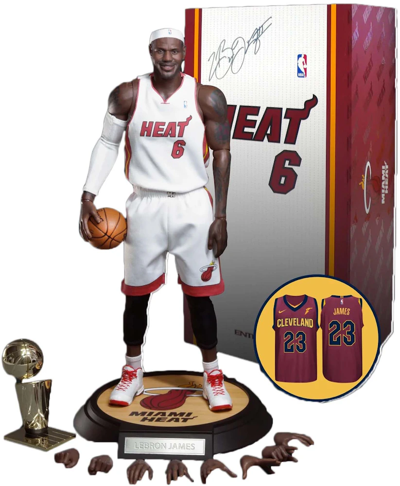 Enterbay NBA Collection Real Masterpiece 1/6 Scale Miami Heat LeBron James  (With Extra Cleveland Jersey) Action Figure - GB