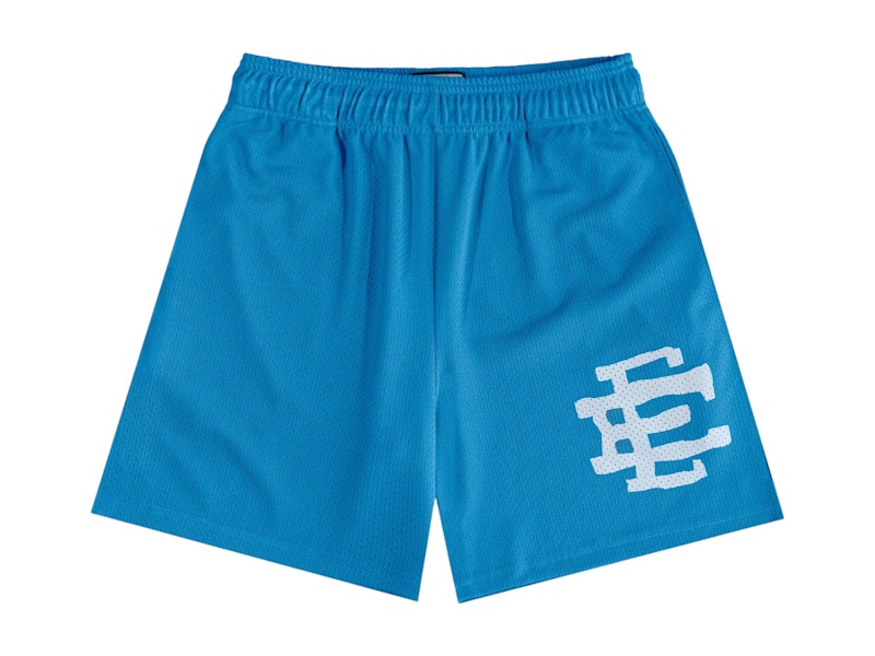 Pre-owned Eric Emanuel Men's Ee Akimbo Tyrrell Winston Short In Carolina Blue/white