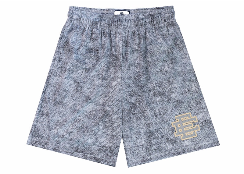 Pre-owned Eric Emanuel Men's Ee Baggy Short Denim/in Grey Denim