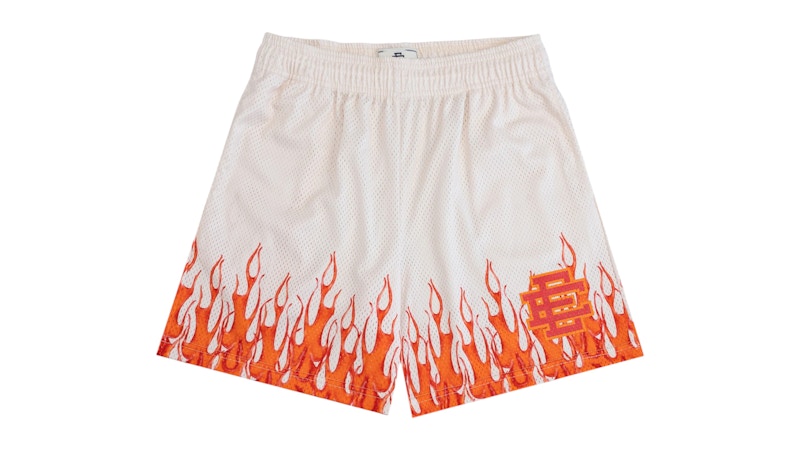 Eric Emanuel EE Basic/Core Burning Flames Short Off White/Red