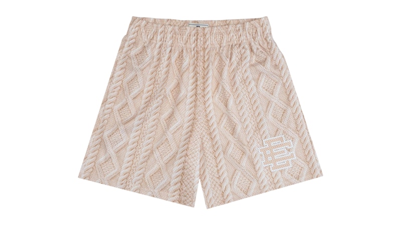 Pantalones cortos de punto trenzado Basic/Core de Eric Emanuel EE, color marfil