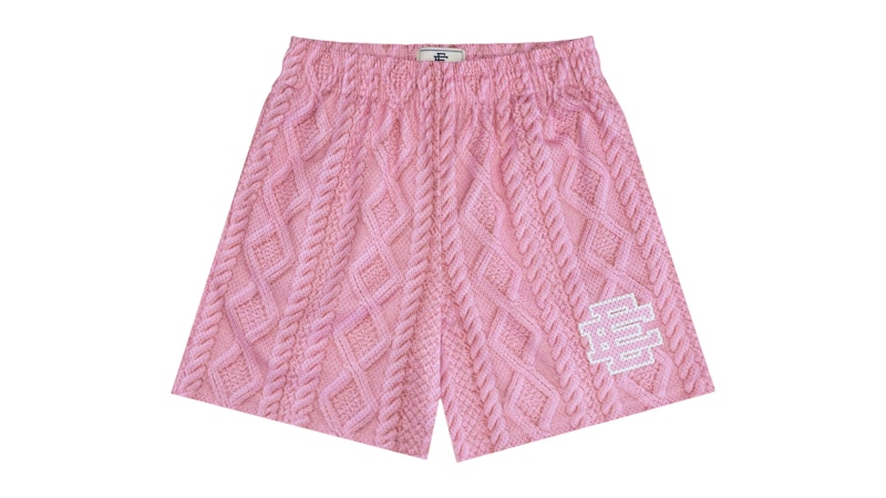 Pantalones cortos Eric Emanuel EE Basic/Core de punto trenzado rosa