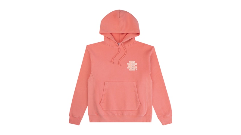 Sweat à capuche Eric Emanuel EE Basic/Core rouge délavé et pêche