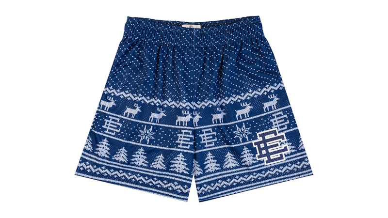 Pull court de Noël Eric Emanuel EE Basic/Core bleu marine