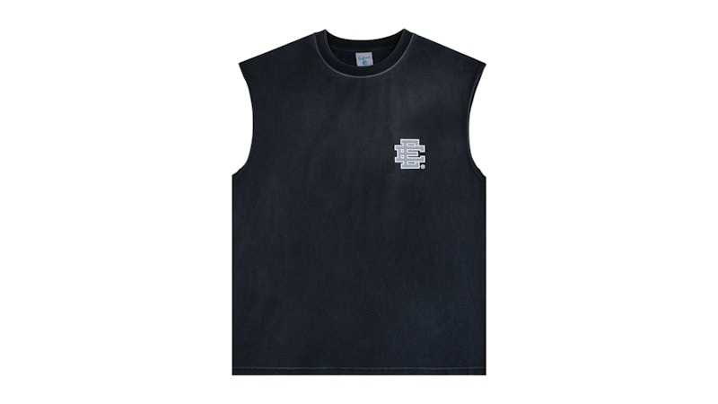 Eric Emanuel EE Basic Cutoff Tank, gewaschen, Schwarz/Silber