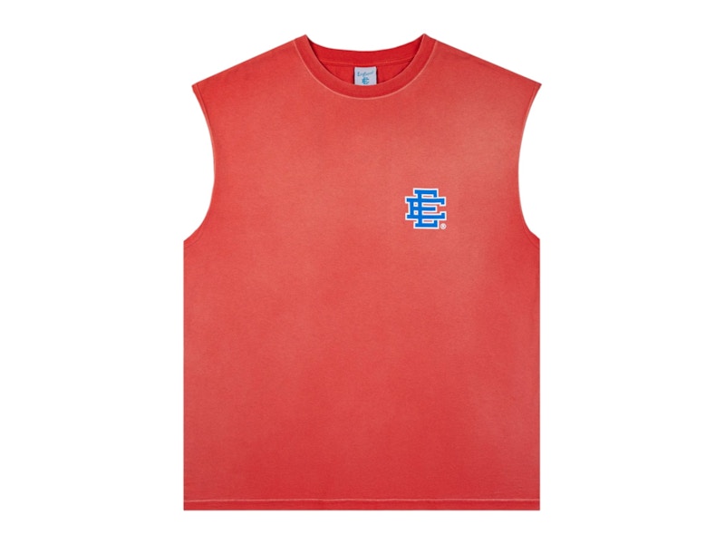エリックエマニュエル red Eric Emanuel EE Basic Cutoff Tank Washed Red/Blue メンズ
