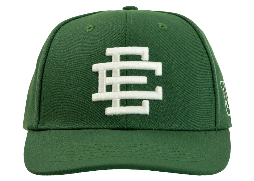 Pre-owned Eric Emanuel Ee Basic Hat Green/white